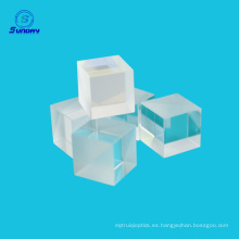 Divisores de haz de cubo de vidrio óptico de cuarzo de 10 mm Prisma